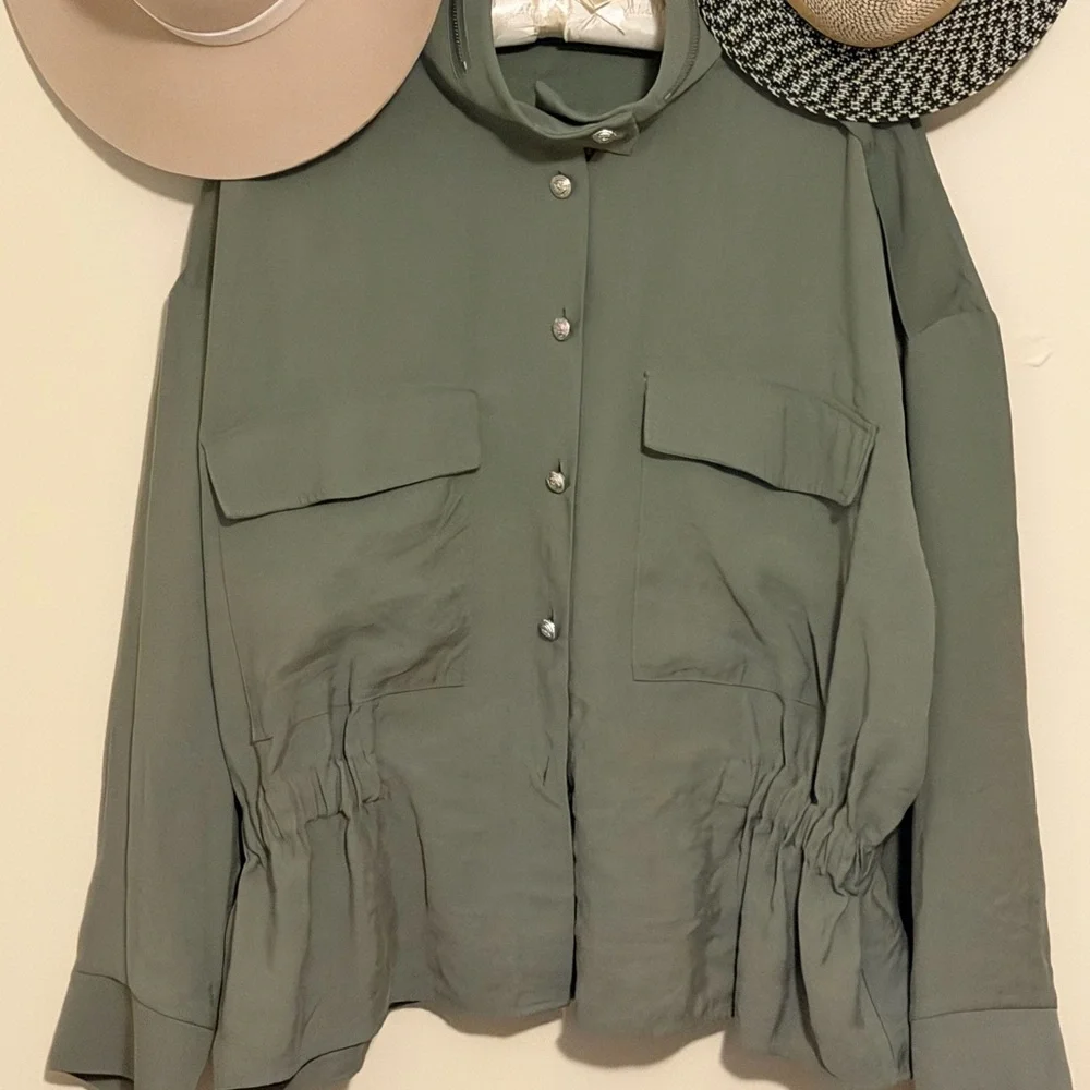 Zara Spring/Summer Blouson Jacket Sz. XL - Picture 2 of 6